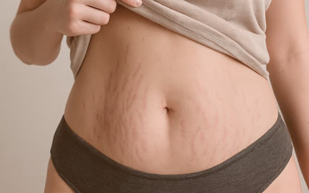 Уменьшение выраженности растяжек и шрамов